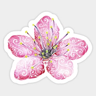 Swirly Cherry Blossom Sticker